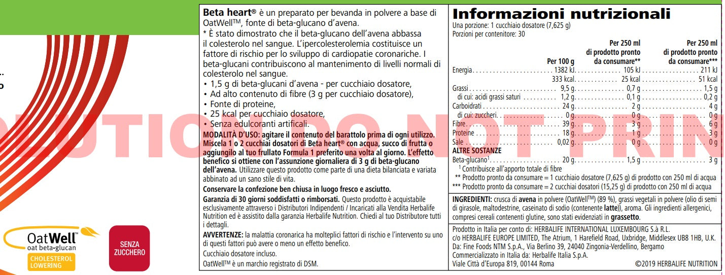 Beta Heart - fonte di Beta-Glucano d'Avena